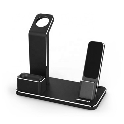 Limisource for Watch iWatch Charger Stand, 4 in 1 Phone Charging Station Dock Holder for  Watch Series 4/3/2/1