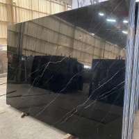 Nero Marquina Luxury Natural Black Marble Wall Tiles cut to size  on sale